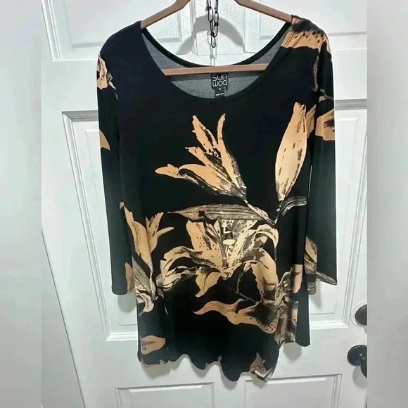 Clara sun Woo Lily Kerchief Angle Hem Tunic Size Small - Picture 3 of 5